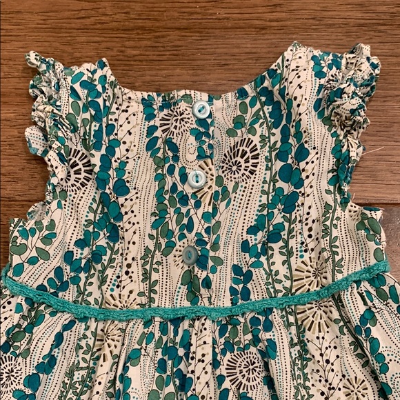 Floral Kids Dress in Blue and White - Picture 9 of 11